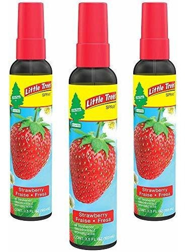 Ambientador En Spray Little Trees Para Auto 3-pack (fresa)