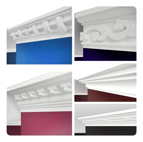 Molduras Unicel Decorativas Interior/pared/techo - 12 Metros