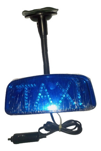 Aviso De Taxi Con Luz Led Azul 