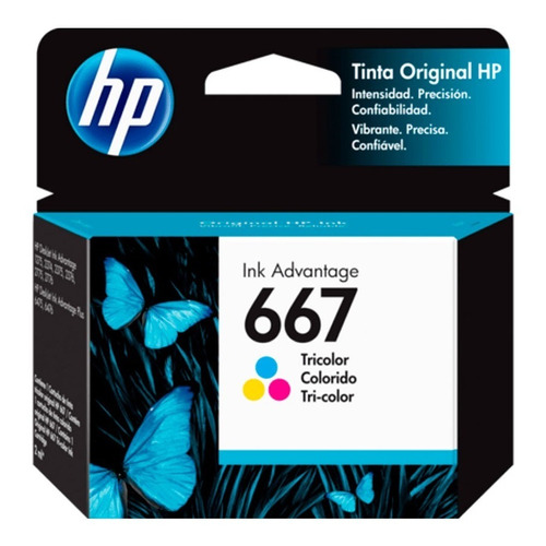 Tinta Hp 667 Original Tricolor 2375 2775