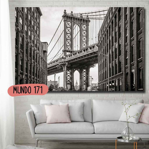 Cuadro Nueva York Brooklyn 120x70 Cuidades Del Mundo