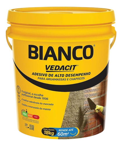 Bianco Otto Adesivo Para Argamassa Chapisco Vedacit Fixador
