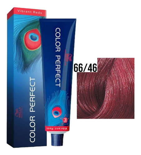 Tintura Color Perfect Wella 60 G 66/46 Rubio Oscuro Intenso Rojo Violeta