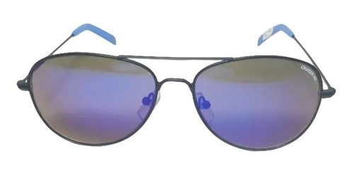 Imagen 2 de 2 de Anteojo Lente Gafa Cruiser Sol Aviador Negro Espejado Azul