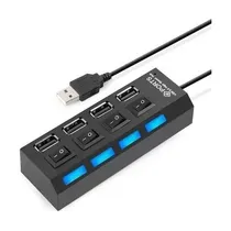 Comprar Hub Usb 4 Puertos Conector Pc Laptop Multiplicador Cargador