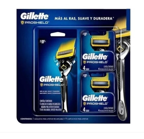 Pack Gillette Proshield Rasuradora Con 9 Cartuchos