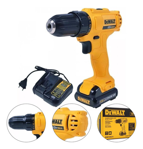 Parafusadeira/furadeira 3/8 À Bateria -  Dewalt Dcd700lc1