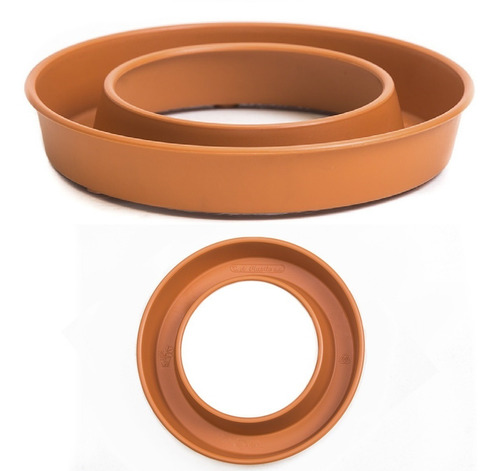 Imagen 1 de 4 de Plato Redondo Porta Maceta Antihormiga Pack 2 Unidades Promo