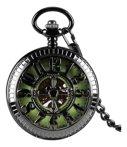 Reloj De Bolsillo Mecánico Para Hombre, Con Cadena