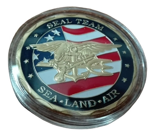 Medalla Conmemorativa Navy Seal Usa Con Estuche Acrílico