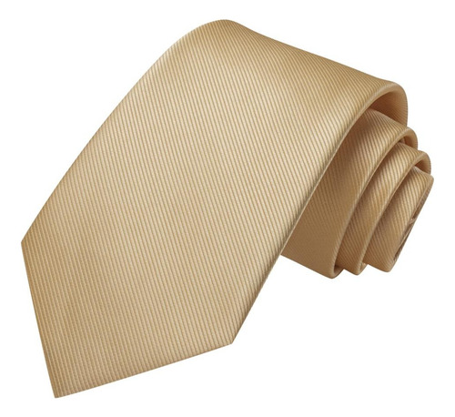 B3713 Seda | Corbata Pañuelo Gemelos | Dorado Champagne