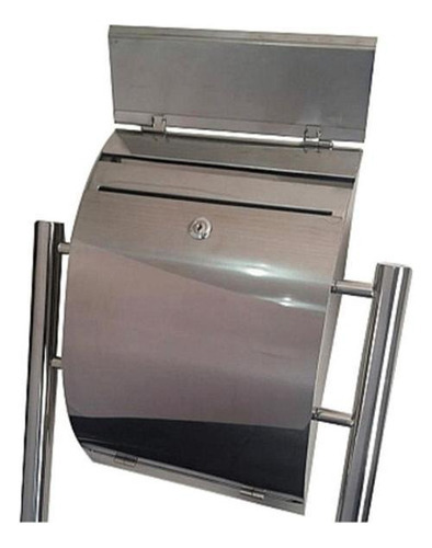 Caixa De  Inox Arqueada Com Pedestal