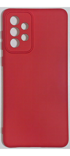 Funda de silicona aterciopelada para Samsung Galaxy A73 6.7, color rojo