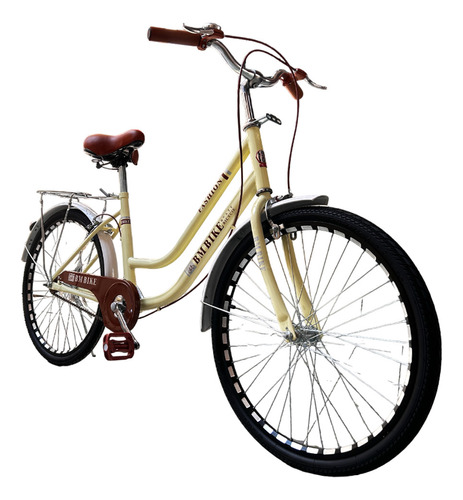 Bicicleta Para Adulto Rodada 24 Vintage Crema