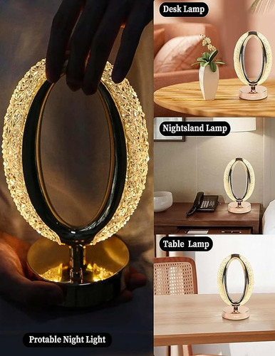 Lampara Touch Tacto 3 Luces Cálida Fría Led Para Mesa Buró