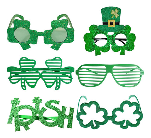 6 Piezas St. Patricks Day Gafas Novedad Gafas Favores De