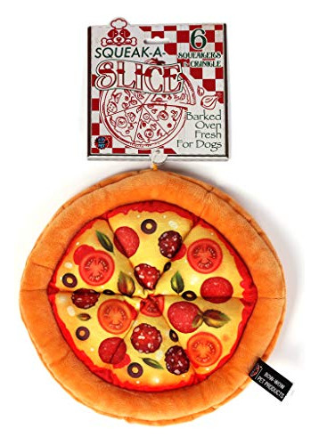 Pizza Dog Toy Squeaky Plush One Piece Pet Tees Teasing ...