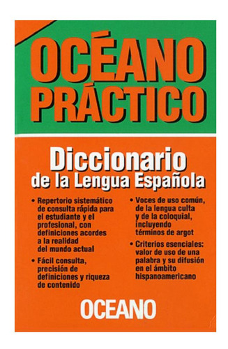 Oceano Practico Diccionario De La Lengua Española Oceano Oc