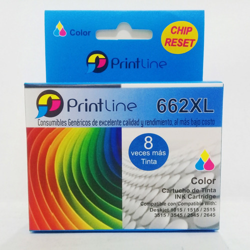 Combo Cartuchos 662 Genericos Printline Xl 18ml