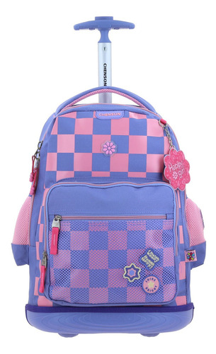 Mochila Grande De Ruedas Con Luz Led Happy Girl Chester