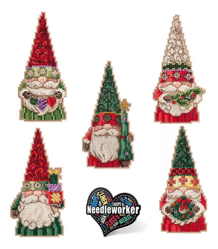 Jim Shore Christmas Santa Gnomes (), Juego De 5 Adornos De .