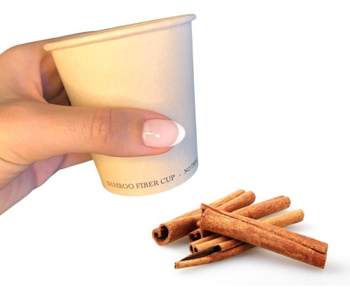 Copo Fibra Bambu 210ml - Cx 100 Unidades Biodegradável