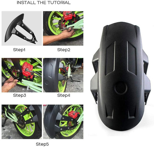 Imagen 10 de 10 de Salpicadera Trasera (fender) Universal Para Motocicleta