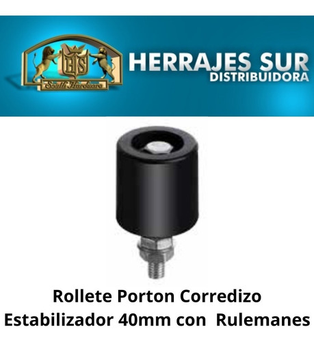 Imagen 5 de 9 de Rollete Porton Corredizo Estabilizador 40mm Con Rulemanes