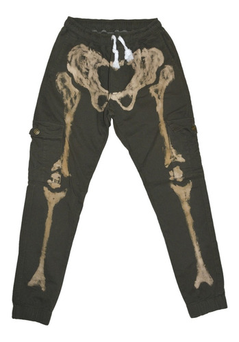 Imagen 4 de 6 de Pantalon Cargo Esqueleto Huesos Elastizado Babuchachupin T46