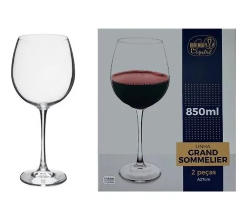 comprar Jogo 2 Taças Grand Sommelier Cristal 850 Ml Bohemia