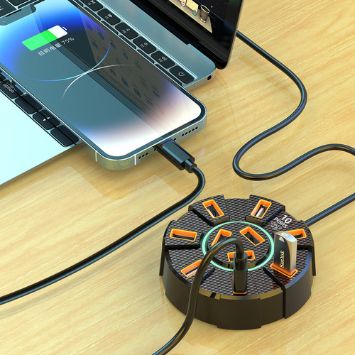Base De Expansión Usb, Adaptador Divisor Multipuerto De Uno