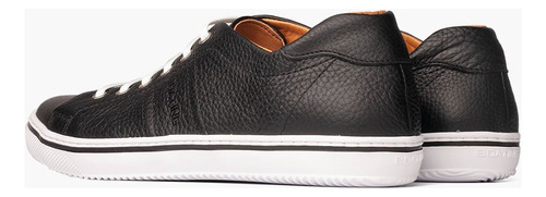 Zapatilla Urbana De Cuero Negra Vintage Hombre Boating