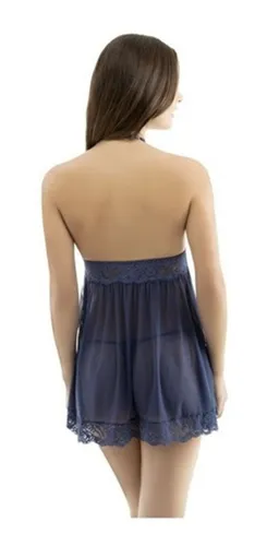Babydoll Halter Tanga Lenceria Sexy Ropa Dama Ilusi n 42112