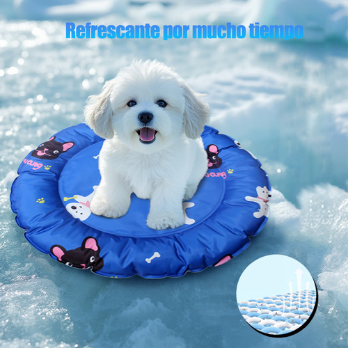 Tapete Perros Y Gatos Refrescante 51*33 Calor Playa Fresco Azul