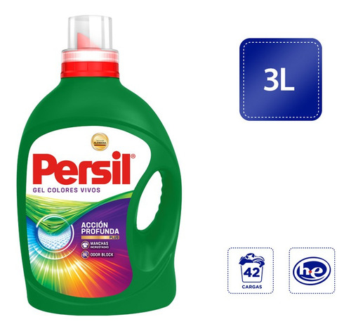 Detergente Líquido Persil Colores Vivos 3l