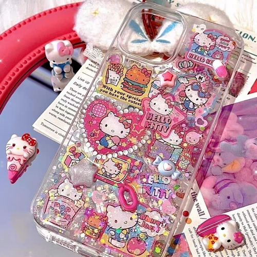 Capa De Celular Hello Kitty Para iPhone 16/15/14/13/12/11