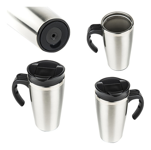 Imagen 3 de 10 de Termo De Acero Inoxidable Antiderramable Cap 400ml