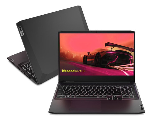 Notebook Ideapad Gaming 3 R7 8gb 256gbssd Gtx1650 15.6 W11 Cor Preto