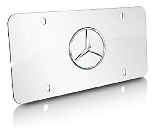 Placa Mercedes-benz Logo Estrella Cromada