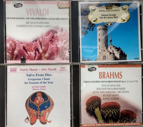  Vivaldi Brahms Dvorak Cantos Gregorianos 4 Cd Importados G