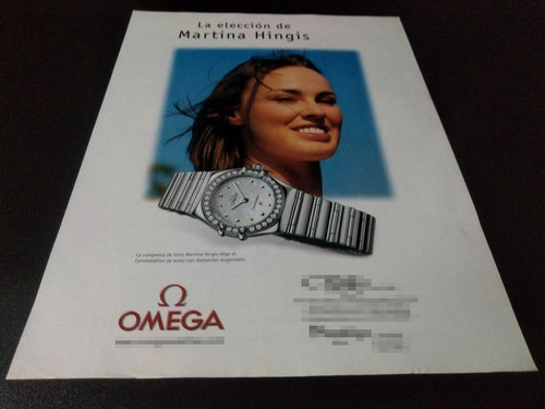 (pf631) Publicidad Omega * Martina Hingis