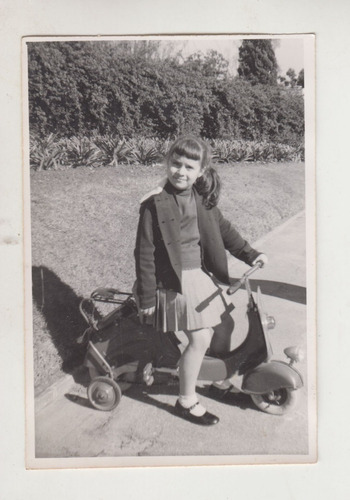 Juguetes Vintage Fotografia Real De Niña En Motoneta Uruguay