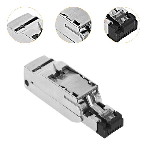 Conector Ethernet Conector De Cable De Red Plata Estable 4