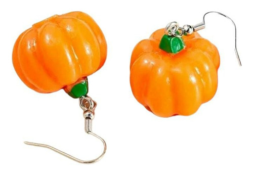 Aro Forma De Calabaza  Color Naranja (medidas 4,5 Cm/2,5 Cm)