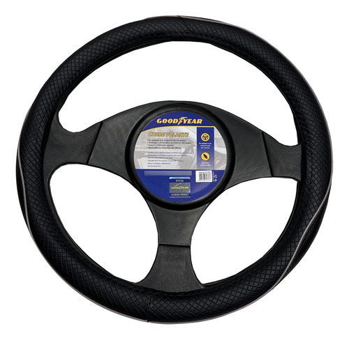 Cubre Volante Goodyear, Negro Con Reflectivo Gris, Auto 38cm