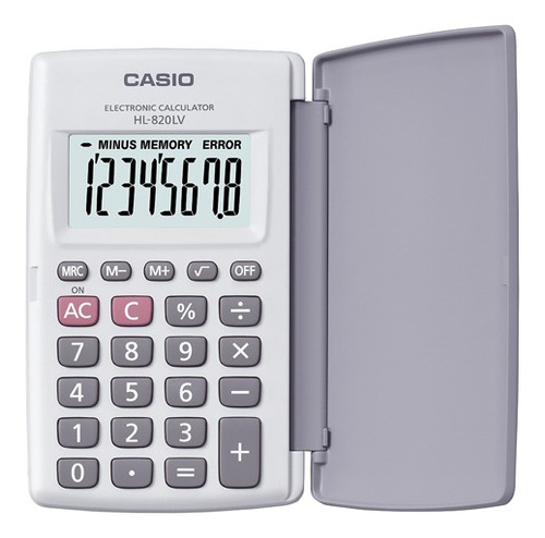 Calculadora Casio Con Tapa Hl-820lv-bk 8 Digitos