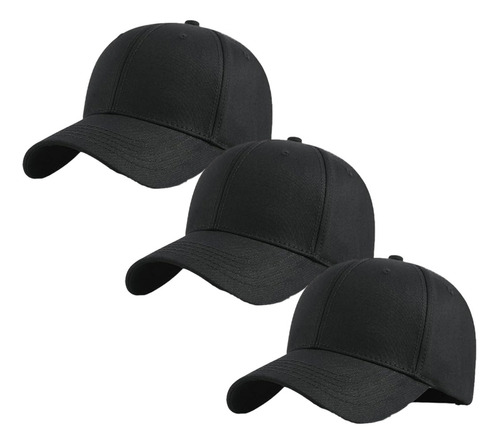 Pack 3 Gorro Jockey Gorra Ajustable Basica Estampar Bordado