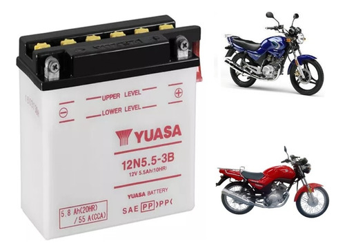 Bateria Yuasa 12n5.5-3b Para Yamaha Trabajo Ybr 125 K Ed 