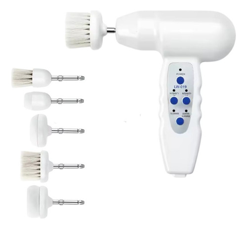 Cepillo giratorio eléctrico Dreamy Skin para limpieza facial 5 en 1 color blanco