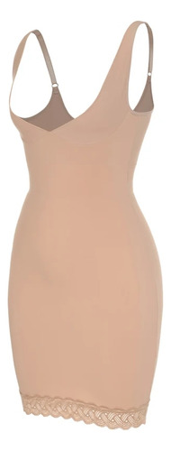 Vestido Lencero Shapewear Para Mujer, Camisola Completa Con